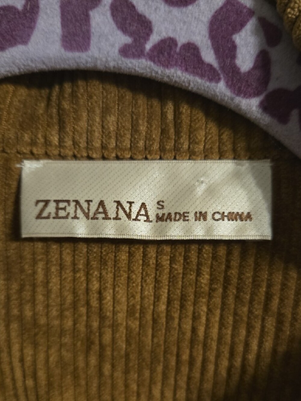 Zenana Outfitters Women's Corduroy Shirt Jacket in Brown - Picture 2 of 4